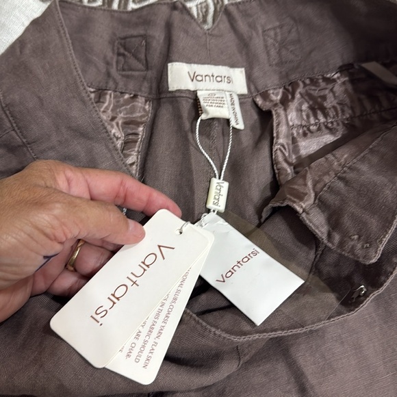 (T6) Vantarsi Carmelite Linen Pants Women's size L, new with tags - Picture 9 of 12